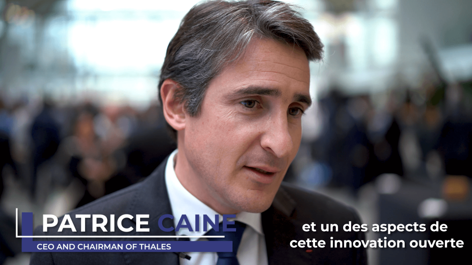 Thales CEO talking to the camera