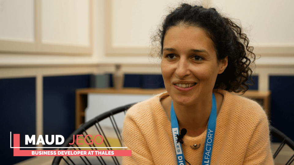 Woman talking to the camera