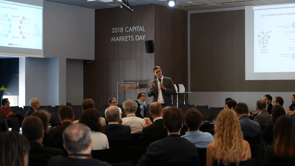 Man giving a conference