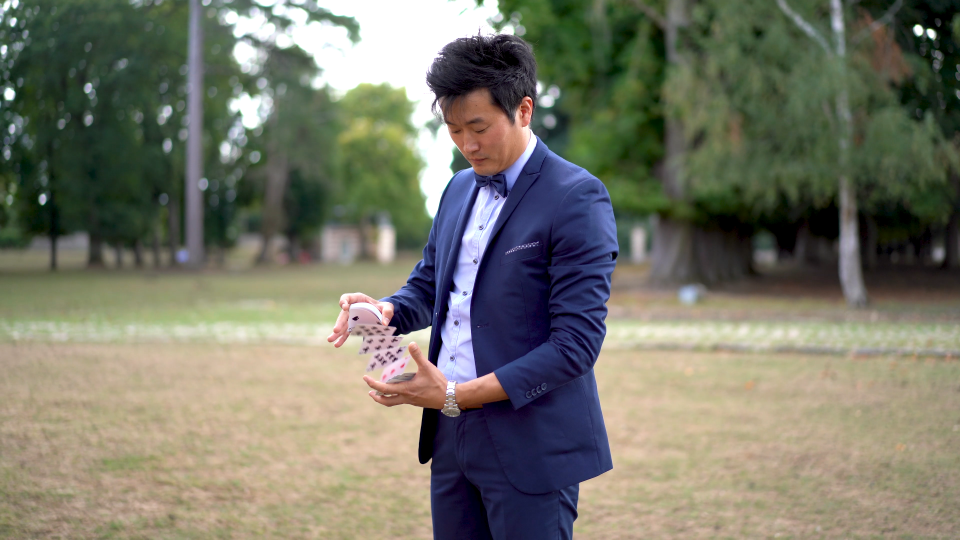 Magician doing a trick